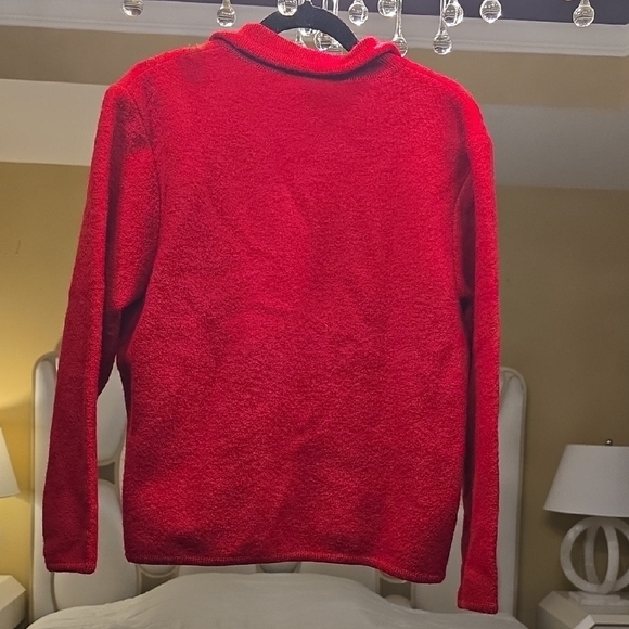 Wool Talbots Red Women's Sweater Cardigan - Picture 5 of 13
